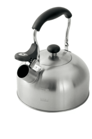 Mainstays 1.8-Liter Whistle Tea Kettle, Induction Compatible, Stainless Steel, Silver