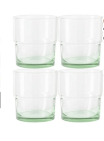 Better Homes & Gardens Recycled Green Glassware, Glass, 4 Pack, 10 oz