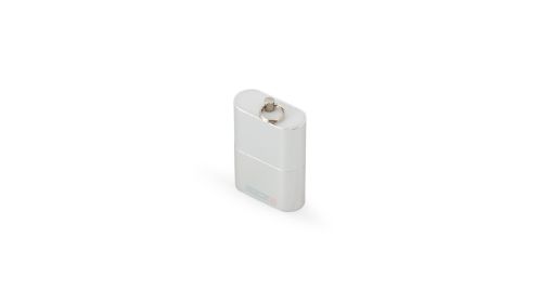Keychain Silver Design MicroSD Card Reader for Steady Data Transfer woks for Mac & PC