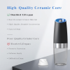 Gravity Electric Salt and Pepper Grinder set of 2, Automatic Salt And Pepper Grinder Set, Adjustable Roughness, Battery Powered, LED Light, 2 Pack Set
