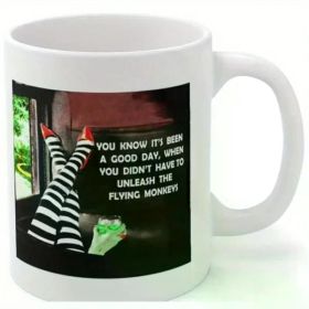 1pc 11oz Wizard of Oz Coffee Mug – Funny Flying Monkeys Design, Perfect Gift for Movie Fans, Halloween, or Holiday
