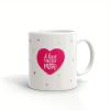 1pc 11oz I Love You Mom With Heart Coffee Mug 12 May Mother'S Day Gift Ceramic Coffee Mug holiday gift for mom