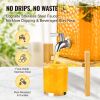 VEVOR Beverage Dispenser, 1.5 Gallon Drink Dispensers for Parties,2PC,Glass Juice Dispenser with Stand, Stainless Steel Spigot