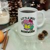 1pc Little Miss Bookworm 11oz Ceramic Mug - Insulated, Dishwasher-Safe with Cute Cartoon Reading Girl Design -