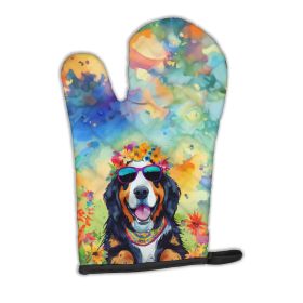Bernese Mountain Dog Hippie Dawg Oven Mitt Heat Resistant Thick Oven Mitt for Hot Pans and Oven, Kitchen Mitt Protect Hands, Cooking Baking Glove