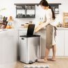 2 x 8 Gal Dual Compartment Trash Can Kitchen Trash Can