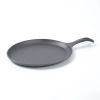 HAWOK Cast Iron Fajita Plate Sizzler Pan Set with Bamboo Tray and Handle Holder, Set of 12