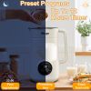 Mooye 35oz Automatic Nut Milk Maker with Nut Milk Bag - Homemade Almond, 10 Blades, Oat, Soy Milk Machine - Auto-operation, 12 Hours Timer