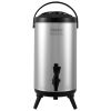 VEVOR Stainless Steel Insulated Beverage Dispenser, 2.4 Gallon 9.2 Liter, Thermal Hot and Cold Drink Server Dispenser with Spigot Handle