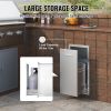 VEVOR Pull Out Trash Drawer 13.4Wx26Hx19.6D Inch Lower Sliding Rails Stainless Steel Roll Out Trash Bin Pull Out Tray Outdoor Kitchen Trash Drawer wit