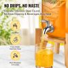 VEVOR Beverage Dispenser, 1 Gallon Drink Dispensers for Parties, 2PC, Glass Juice Dispenser with Stand, Stainless Steel Spigot