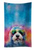Old English Sheepdog Hippie Dawg Kitchen Towel Dish Cloths Guest Hand Towel Decorative Bathroom Towel for Face,Tea, Dishcloth, Kitchen and Bath
