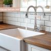 High Arc Single Handle Stainless Steel Brushed Nickle Kitchen Faucets with Pull Down Sprayer