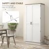 HOMCOM 70" Tall Kitchen Pantry Cabinet, Modern Storage Cabinet with 6 Spice Racks and Adjustable Shelves, Freestanding Cupboard for Living Room