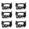 6/12Pcs Alloy Letters Napkin Rings Fashion Blessing Bismilah Napkin Rings Party Home Hotel Wedding Table Decorations Towel Chain