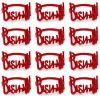 6/12Pcs Alloy Letters Napkin Rings Fashion Blessing Bismilah Napkin Rings Party Home Hotel Wedding Table Decorations Towel Chain