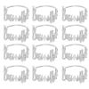 6/12Pcs Alloy Letters Napkin Rings Fashion Blessing Bismilah Napkin Rings Party Home Hotel Wedding Table Decorations Towel Chain