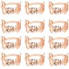 6/12Pcs Alloy Letters Napkin Rings Fashion Blessing Bismilah Napkin Rings Party Home Hotel Wedding Table Decorations Towel Chain