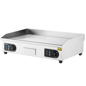 VEVOR Commercial Electric Griddle, 2800W Countertop Flat Top Grill, 122°F-572 °F Adjustable Temp (Pan Size: 30 inch, Flatbed Type: Full Flat)