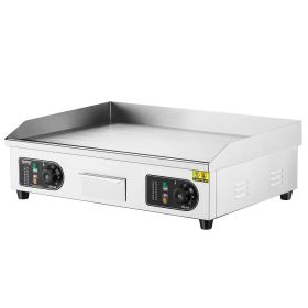VEVOR Commercial Electric Griddle, 2800W Countertop Flat Top Grill, 122°F-572 °F Adjustable Temp (Pan Size: 26 inch, Flatbed Type: Full Flat)