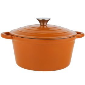 Cast iron soup pot 2 Gradient color 24CM (Color: OR,1pcs, size: OR,1pcs)