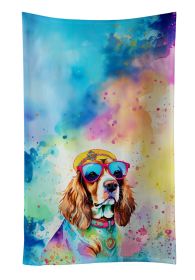 Cavalier Spaniel Hippie Dawg Kitchen Towel Dish Cloths Guest Hand Towel Decorative Bathroom Towel for Face,Tea, Dishcloth, Kitchen and Bath (Default: Default)