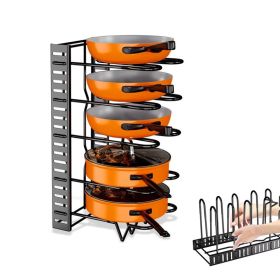 Multifunctions Kitchen Organization Rack for Cookware (type: Style B, Color: Black)