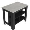 Brooklyn Kitchen Island, Three Concealed Shelves