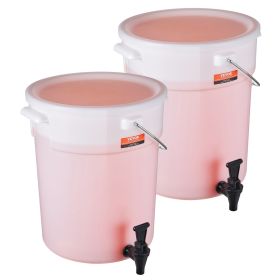 VEVOR Beverage Dispenser, 5 Gallon Drink Dispensers for Parties, Plastic Juice Dispenser with Spigot and Lid, Iced Tea Lemonade Juice Water Dispenser (Default: Default)