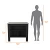 Brooklyn Kitchen Island, Three Concealed Shelves