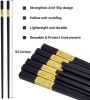 12 Pairs Fiberglass Chopsticks - Reusable Chopsticks Dishwasher Safe, Chinese Japanese Korean Chop sticks, Non-Slip, 9 1/2 inches