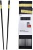 12 Pairs Fiberglass Chopsticks - Reusable Chopsticks Dishwasher Safe, Chinese Japanese Korean Chop sticks, Non-Slip, 9 1/2 inches