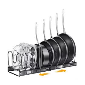 Multifunctions Kitchen Organization Rack for Cookware (type: Stype A, Color: Black)