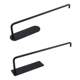 Wall Mount Toilet Paper Holders Adhesive Paper Towel Holders Under Cabinet for Kithchen Bathroom (Specification: A, Color: Round-Black)