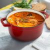 Cast iron soup pot 3 gradient color 28cm