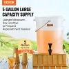 VEVOR Beverage Dispenser, 5 Gallon Drink Dispensers for Parties, Plastic Juice Dispenser with Spigot and Lid, Iced Tea Lemonade Juice Water Dispenser