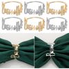 6/12Pcs Alloy Letters Napkin Rings Fashion Blessing Bismilah Napkin Rings Party Home Hotel Wedding Table Decorations Towel Chain